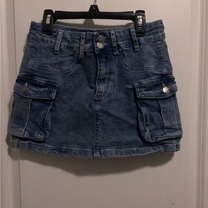 Denim mini skirt